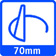 Lochausschnitt für Decken-/Leuchten-Einbau = 70mm | Diameter of hole for luminaire installation = 70mm