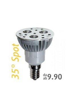 Lampadina Spot LED : onlux DeltaLux Florett LED-Spot - 4.1W onlux Power LED - 301lm - 35° - E14 (50W)