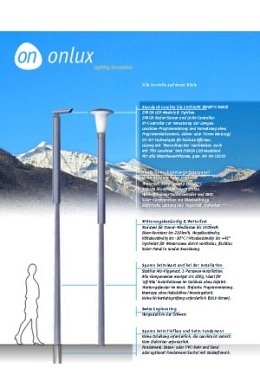 onlux PaviLux Solar - Eclairage Routier indépendente