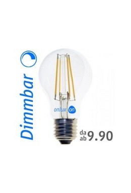 LED Lampe : onlux FiLux A60-4ED E27 DIM 4-Filament LED 230V - 7.2W 850lm Ra>80 300°(60W)