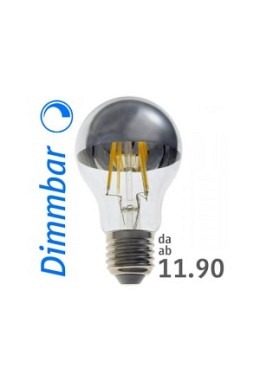 LED top silver dome Lamp : onlux FiLux A60-4EDS E27 DIM 4-Filament LED 230V - 7.4W 680lm Ra>80 Re-180°(60W)